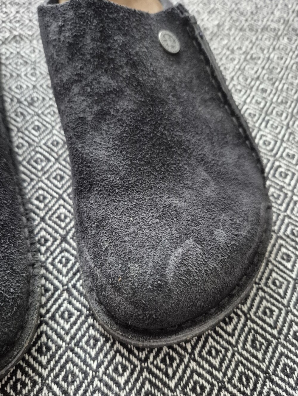 Birkenstock Zermatt Black Suede Mules / Slippers Size 9 (40) - Picture 5 of 11